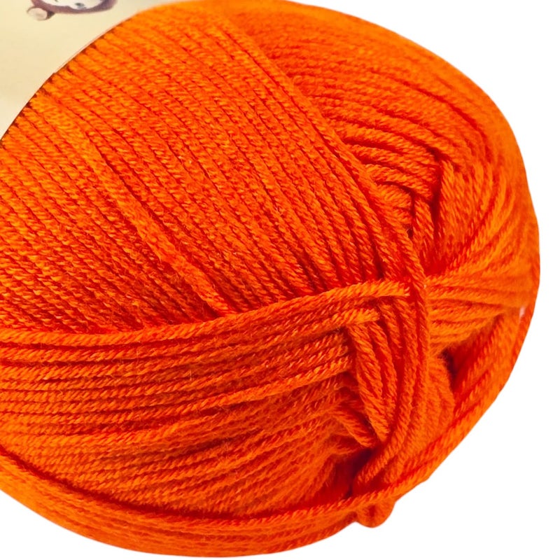 Yonkey Monkey 10-Pack of Yonkey Monkey 500 Grams Yarn - 70% Rayon derived from Bamboo, 30% Cotton - Orange 9020 - Image 3